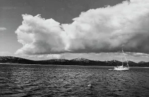 Italian Seascape Photography Drucke: Clouds over the sea