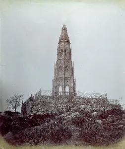 Equestrian Monument Design Drucke: Commemorative structure in Neogothic style (19th cent)