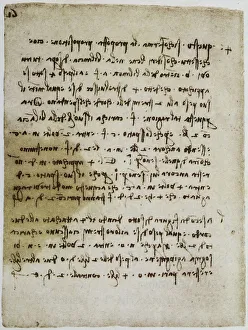 Leonardo da Vincis Studien zum Gleichgewicht von Gewichten; ein Blatt aus dem Codex Forster II, c.98v