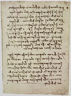 Leonardo da Vincis Studien zu Lasten auf Rädern; Blatt aus dem Codex Forster II, c.94r