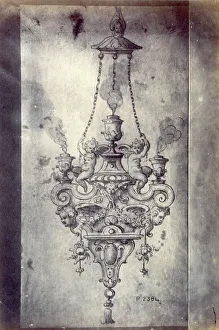 Entwurf von Gentile Bellini für eine Kerzenleuchterin