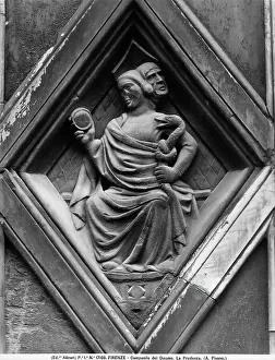 Florence Museum Artwork Drucke: Diamond-shaped panel depicting Prudence