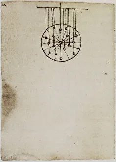 European Renaissance Period Drucke: Drawing from the Codex Forster II, c