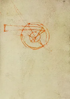 High Renaissance Artwork Drucke: Drawing from the Codex Forster III, c
