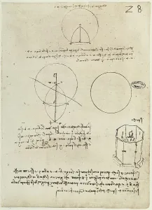 Renaissance Era Artworks Drucke: Exercises with circles and a study on mirrors