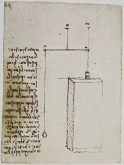High Renaissance Drawing Techniques Drucke: Experiment to calculate the force of falling bodies