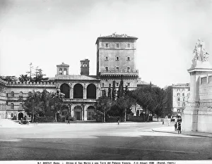 Renaissance Period Buildings Drucke: Faade of the basilica of St. Mark in Rome