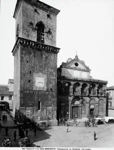 Middle Ages Architecture Style Drucke: Faade of the cathedral of Benevento