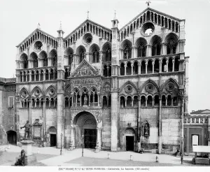 Historic European Cathedrals Drucke: Faade of the Cathedral of Ferrara