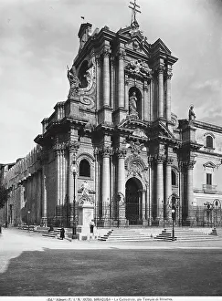 Die Fassade des Dom von Syrakus