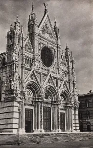 Gothic Cathedral Architecture Drucke: Facade of the Cathedral of Siena