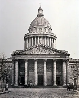Pantheon Paris Drucke: The facade of the Panthon in Paris