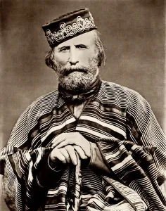 Drucke von Ein Meisterwerk der Porträtmalerei: Ein Mann mit einer unvergleichlichen Persönlichkeit, Giuseppe Garibaldi, steht vor uns Politik Drucke: Giuseppe Garibaldi Porträt