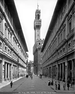 Das Loggiato der Uffizien in Florenz