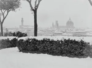 Religiös Drucke: Florenz bei Schnee