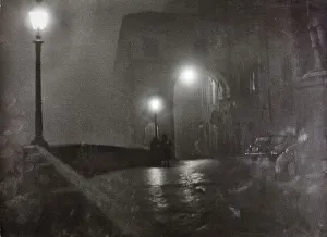 Florence Street Scene Drucke: Fog in the evening