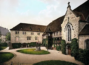 Thuringia Architecture Drucke: Frstenbau placed in Veste Coburg, in Thuringia, region of Germany