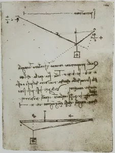 Experimente mit geometrischen Proportionen der Winkel; Blatt aus dem Codex Forster II, Seite 100r