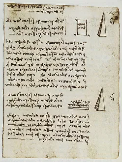 Geometrische Notizen über die Pyramide; Abbildung aus dem Codex Forster I, Blatt 22r