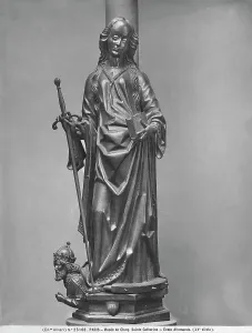 Christian Saint Statues Europe Drucke: German school statue representing St