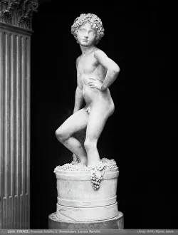 Lorenzo Bartolini Sculpture Drucke: The Grape Treader sculpted by Lorenzo Bartolini, Bufalini Property, Florence