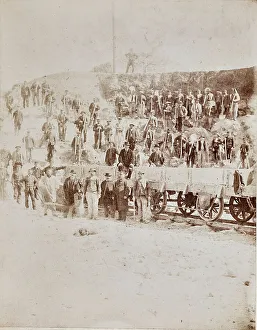 Raw Material Extraction Drucke: Group of miners