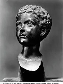 Human Body In Art History Drucke: Head of a boy, attributed to Desiderio da Settignano
