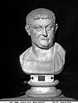 Roman Art And Culture Drucke: Head of the emperor Constantius Clorus