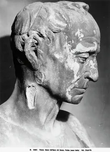 Donatello Statue Drucke: Detail of the head of the so-called Beardless Prophet