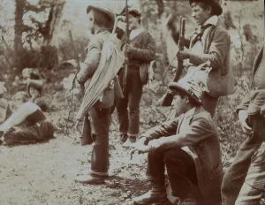Soldaten in einer Moment der Ruhe