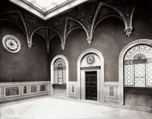 Mural Painting Italy Drucke: Inside view of the Cassa di Risparmio of Arezzo