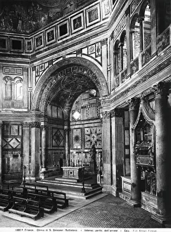 European Religious Structure Drucke: Detail of the interior of the Baptistry in Florence