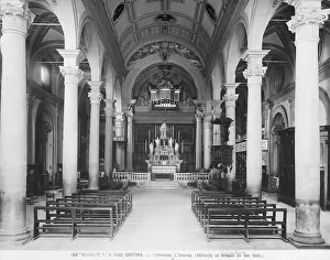 European Renaissance Baroque Style Drucke: Interior of Cortona Cathedral