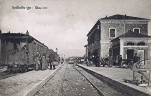 Railway Station Interior Drucke: The interior of the Spilimbergo train station