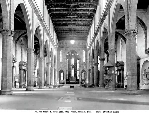 Arnolfo Di Cambio Artwork Drucke: Interior view of the Basilica of S