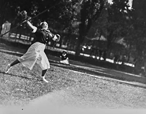 Vintage Female Athletes Drucke: Javelin throw