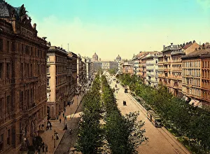 Austrian Urban Landscape Drucke: Krntner Ring, Vienna, Austria