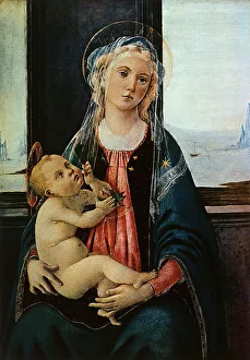 Sandro Botticelli Artist Drucke: Madonna of the Sea; The panel, once attributed to Sandro Botticelli
