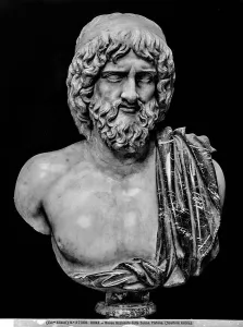 Greek Mythology Artwork Drucke: Marble bust of Asclepius or Hades-Pluto