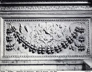Renaissance Baroque Period Drucke: Detail of the marble transenna of the Sistine Chapel