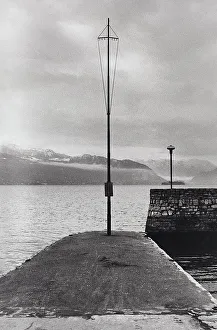 Civic Space Furniture Drucke: Marine view with pole and wall