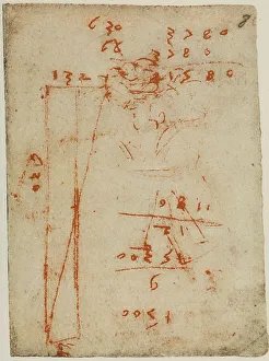 Mathematische Berechnungen; Einblattdruck aus dem Codex Forster II, c.1v