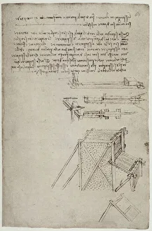Renaissance Art Europe Drucke: Notes on the construction of hydraulic mechanisms