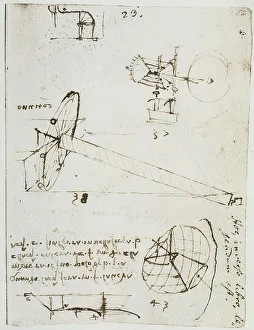 High Renaissance Drawing Techniques Drucke: Notes on hydraulics, study belonging to the Codex Forster I