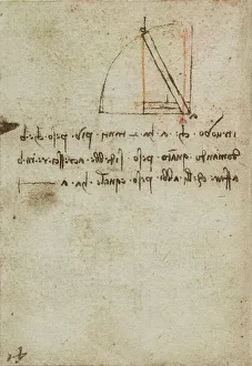 Ein Manuskript mit Notizen zu Physik, aufgeschrieben im Codice Forster III, Blatt 50v.
