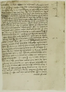 Notes on physics, written by Leonardo da Vinci