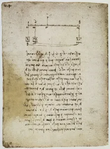 Ein Bild der Osservazioni di fisica; scritto appartenente al Codice Forster II, c.119v