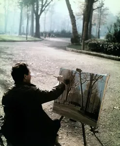 Park Landscape Photography Drucke: Painter in the park