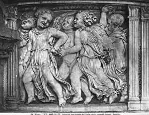 Ein Relief aus dem Pulpit des Prato-Domos in Italien