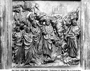 Early Renaissance Sculpture Drucke: Panel representing the Preaching of John the Baptist